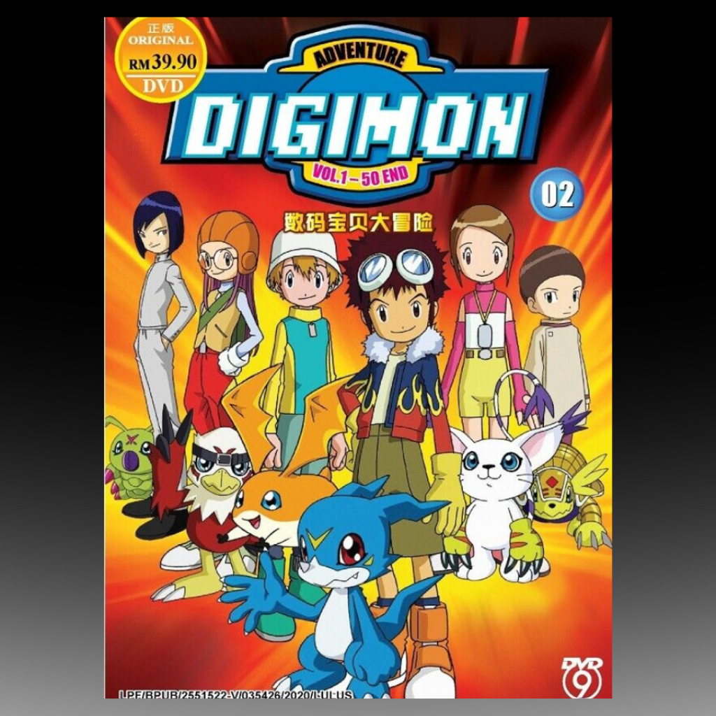 Digimon Adventure 02 TV Series Vol.1-50 End English Dubbed