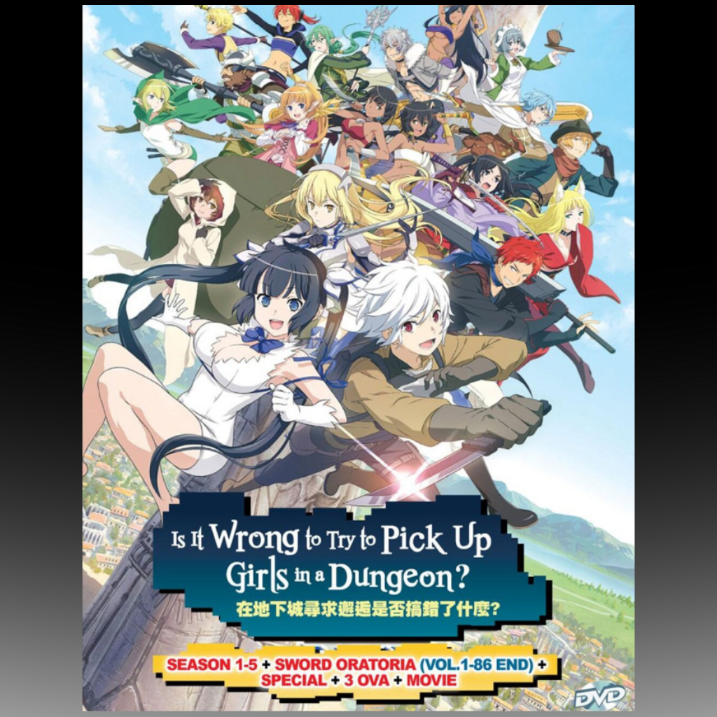 Is It Wrong To Try To Pick Up Girls In A Dungeon? Season 1-5 + Sword Oratoria Vol.1-86 End English Dubbed
