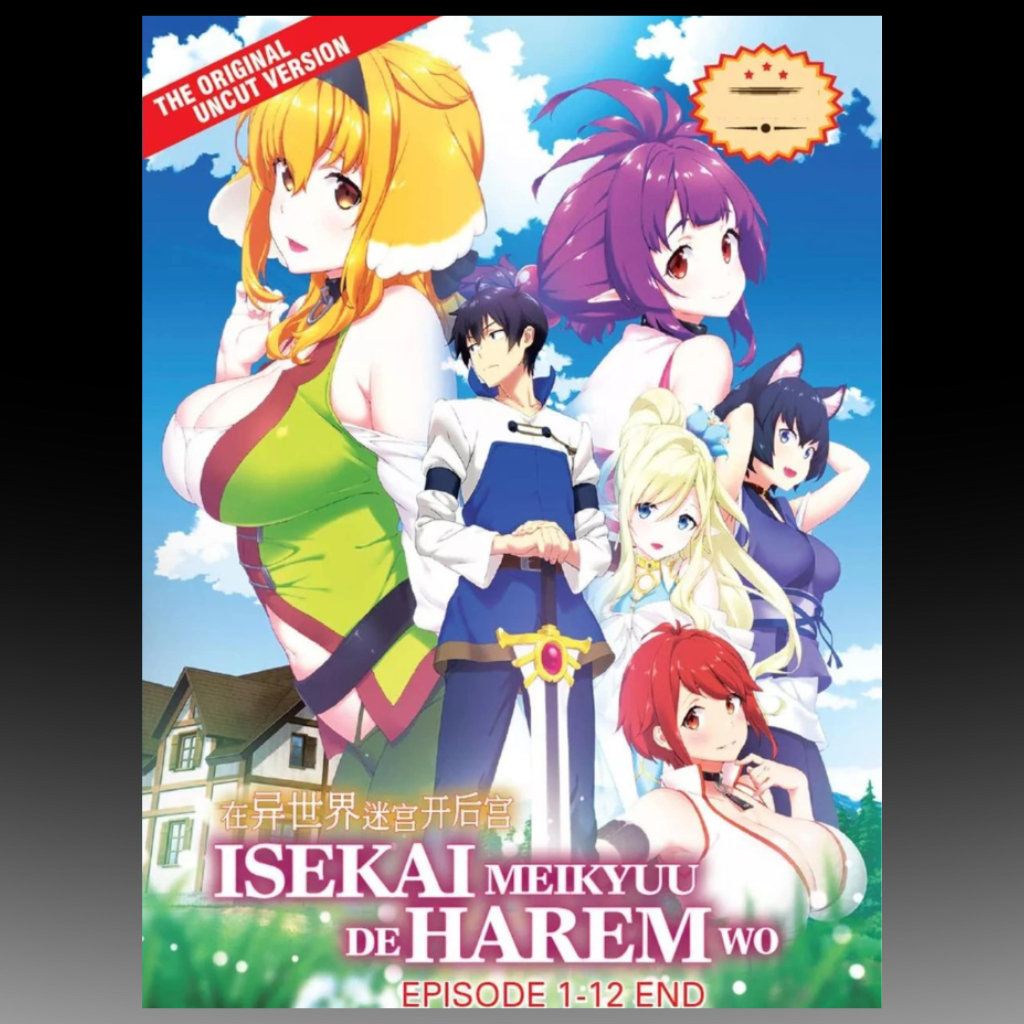 Isekai Meikyuu De Harem Wo Uncut Version (Volume 1-12End) Complete Box Set English Subtitle