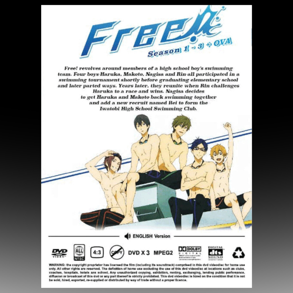 Free! Iwatobi Swim Club Season 1-3 + OVA English Dubbed