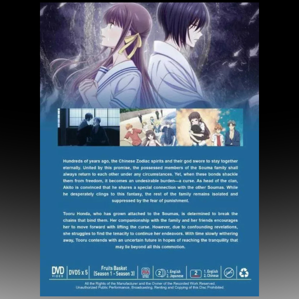 Fruits Basket Season 1-3 Eps 1-64 END English Dubbed