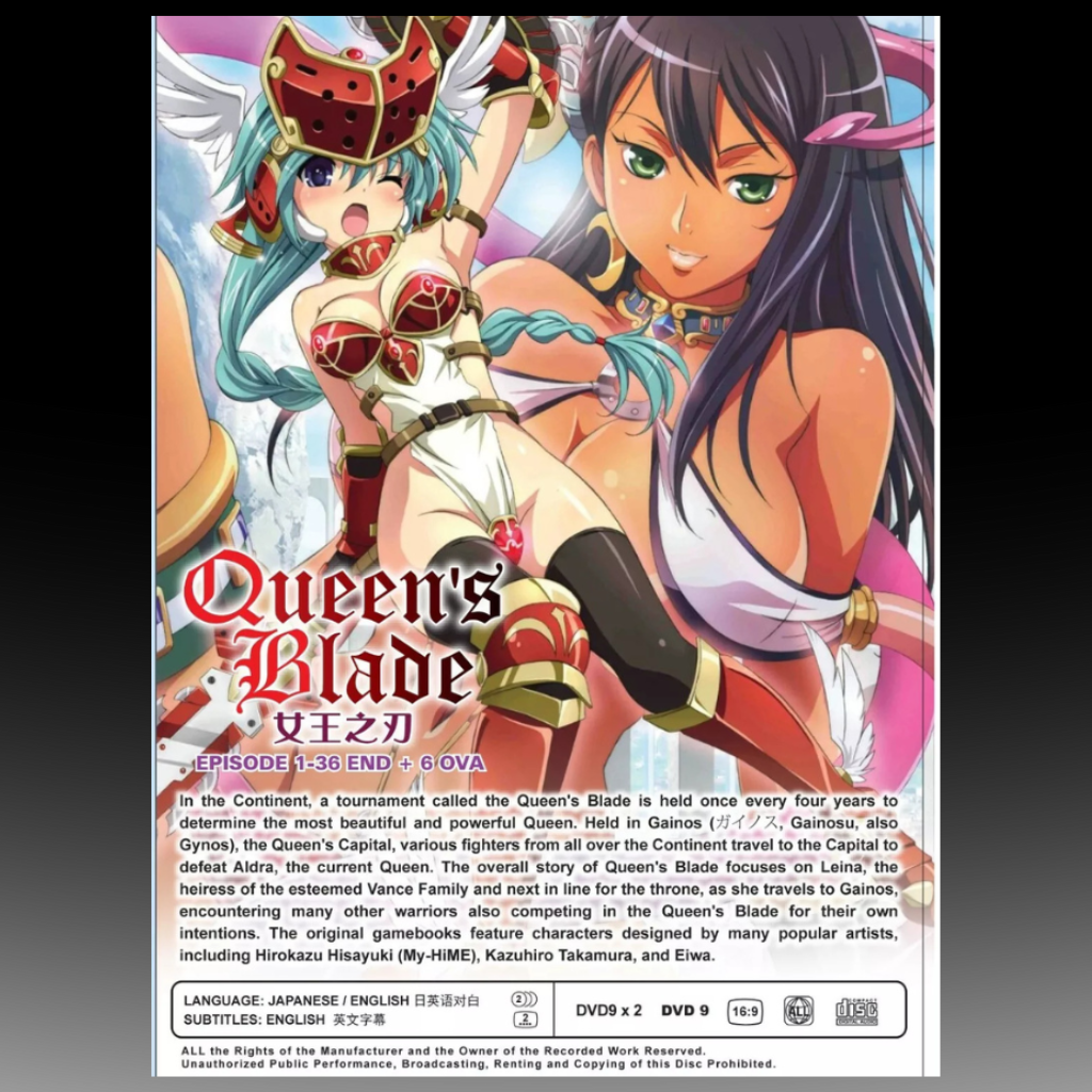 Queen's Blade Vol.1-36 End + 6 OVA (Uncut Version) English Dubbed