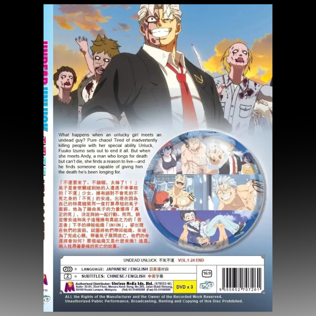 Undead Unluck Complete Series Vol.1-24 End Anime DVD English Dub