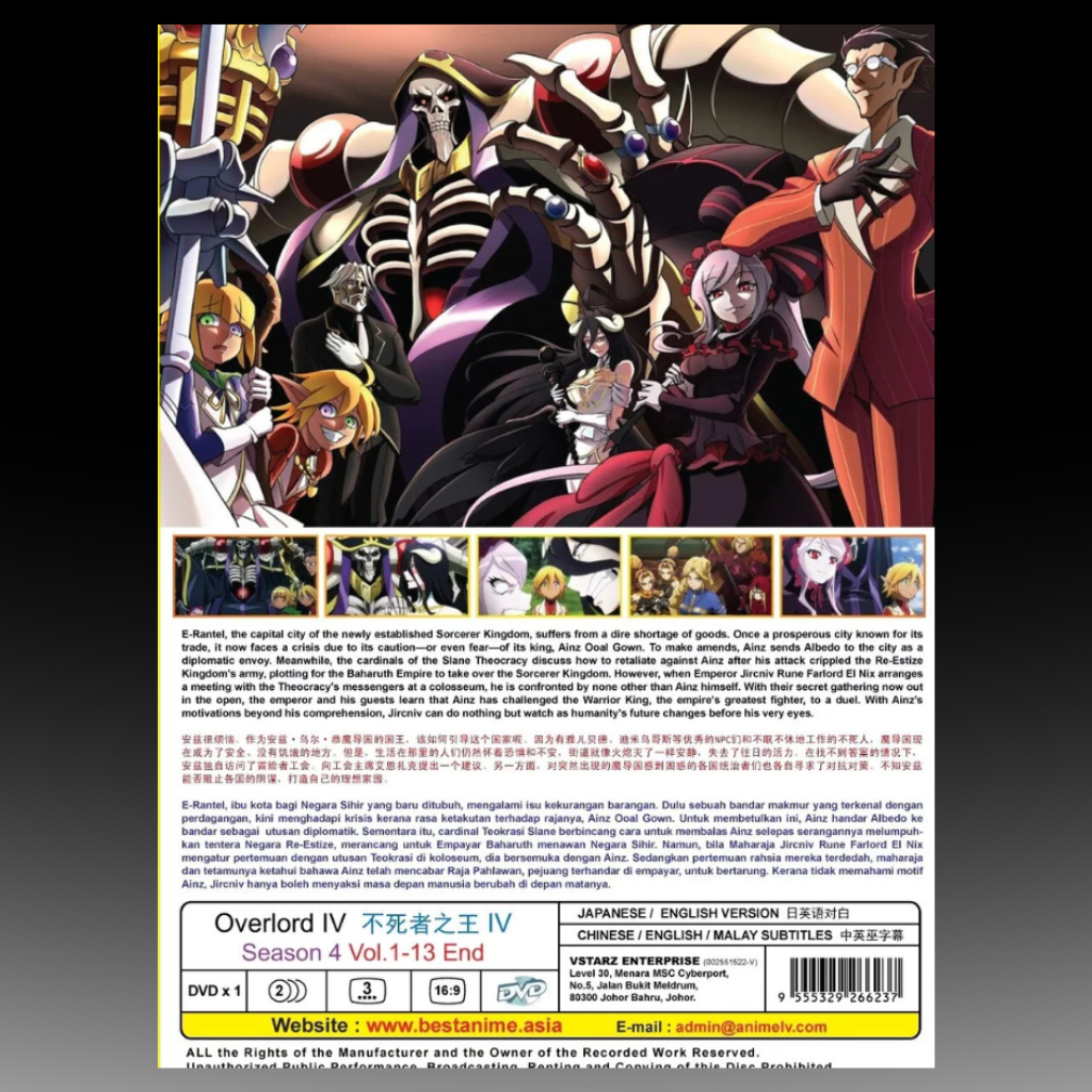 Overlord Season 4 Vol.1-13 End English Dubbed