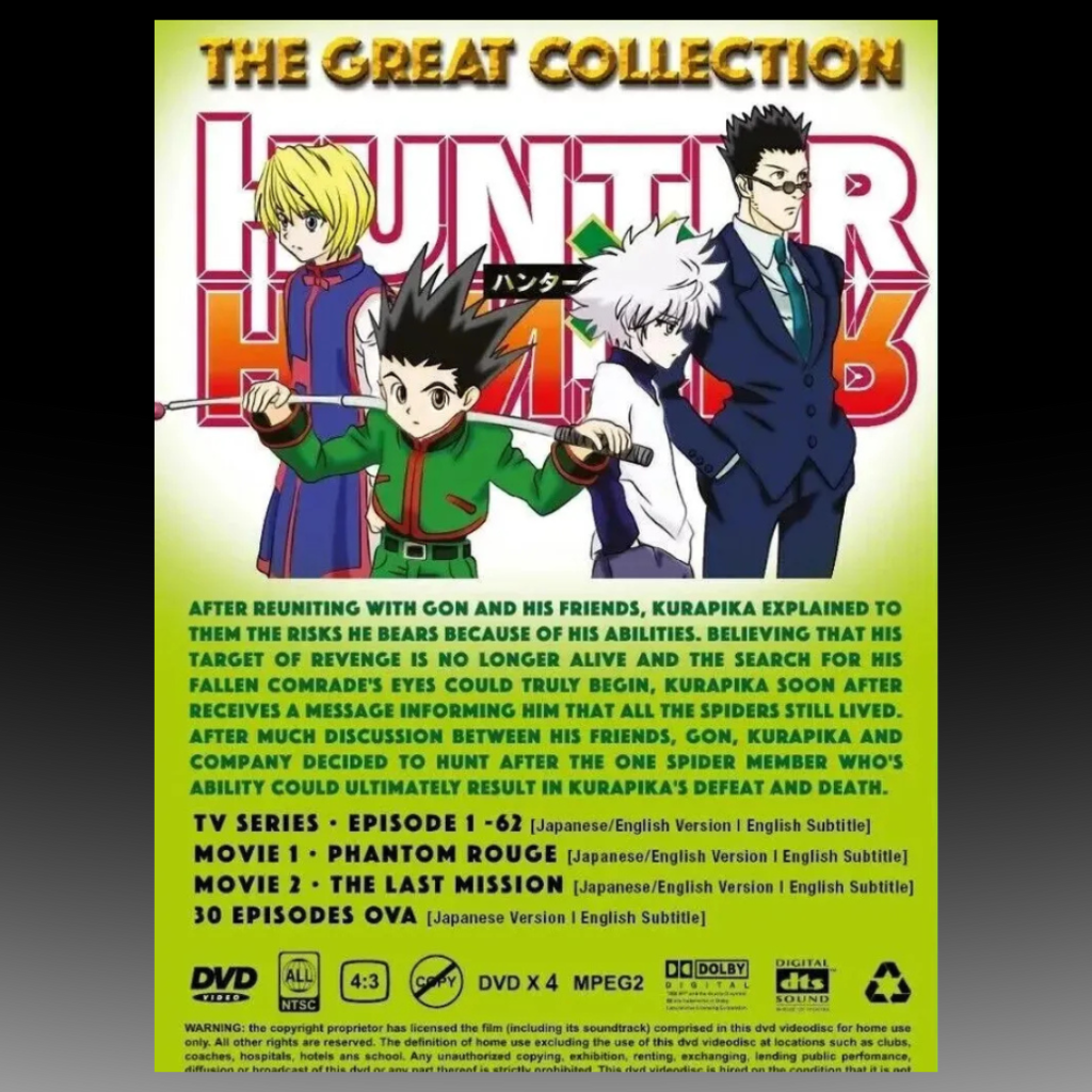 Hunter X Hunter The Great Collection Episode 1-148 End