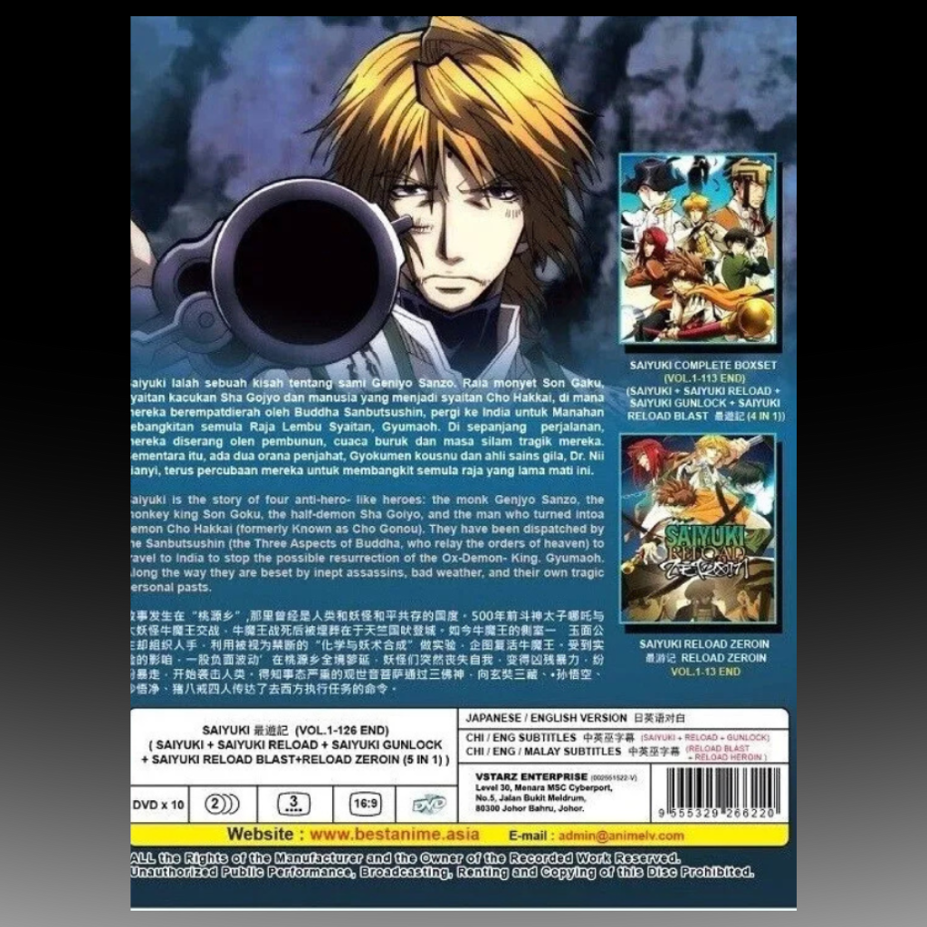 Saiyuki Complete TV Series Season 1-5 Vol.1-126 End English Dubbed