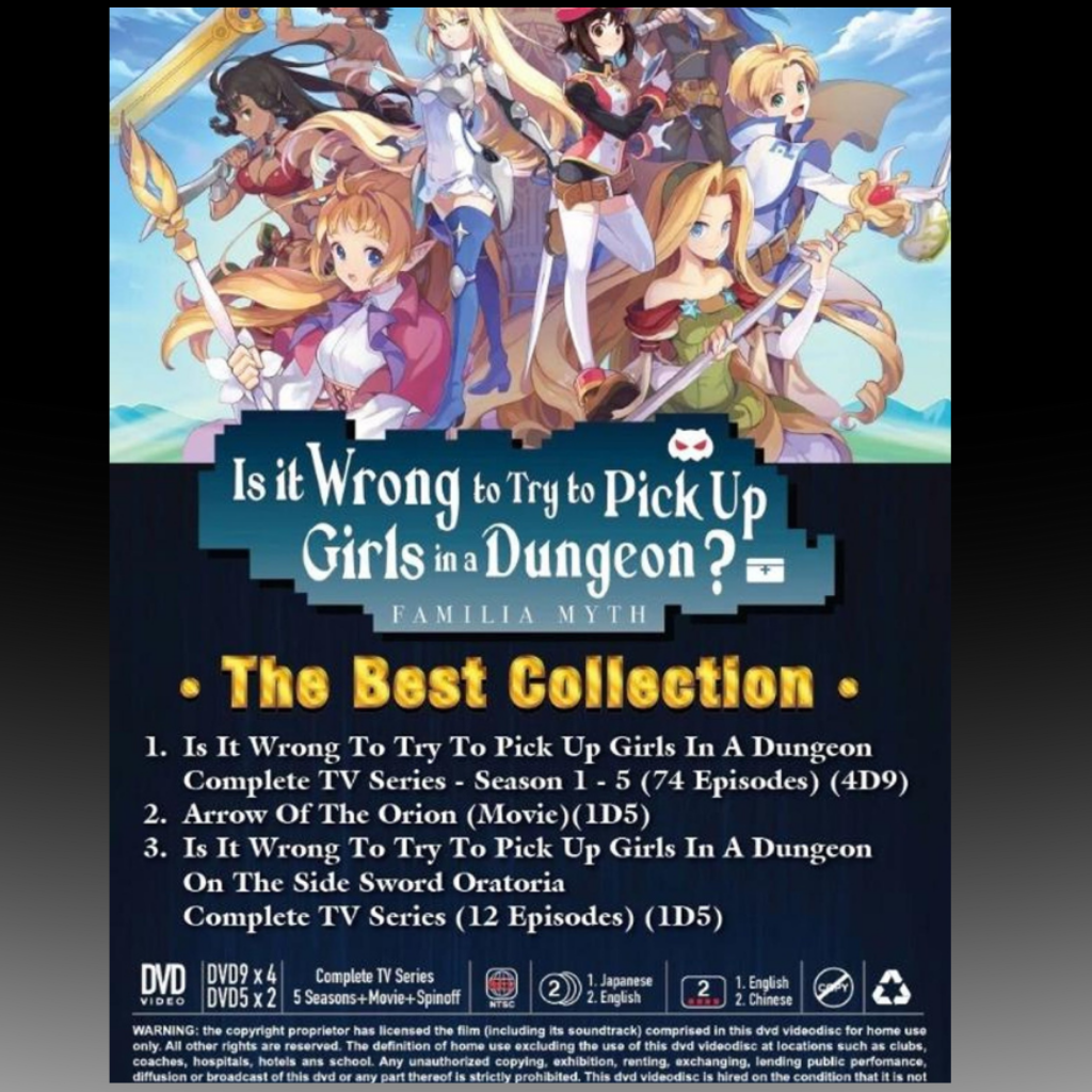 Is It Wrong To Try To Pick Up Girls In A Dungeon? (Season 1-5+Spinoff+Movie)