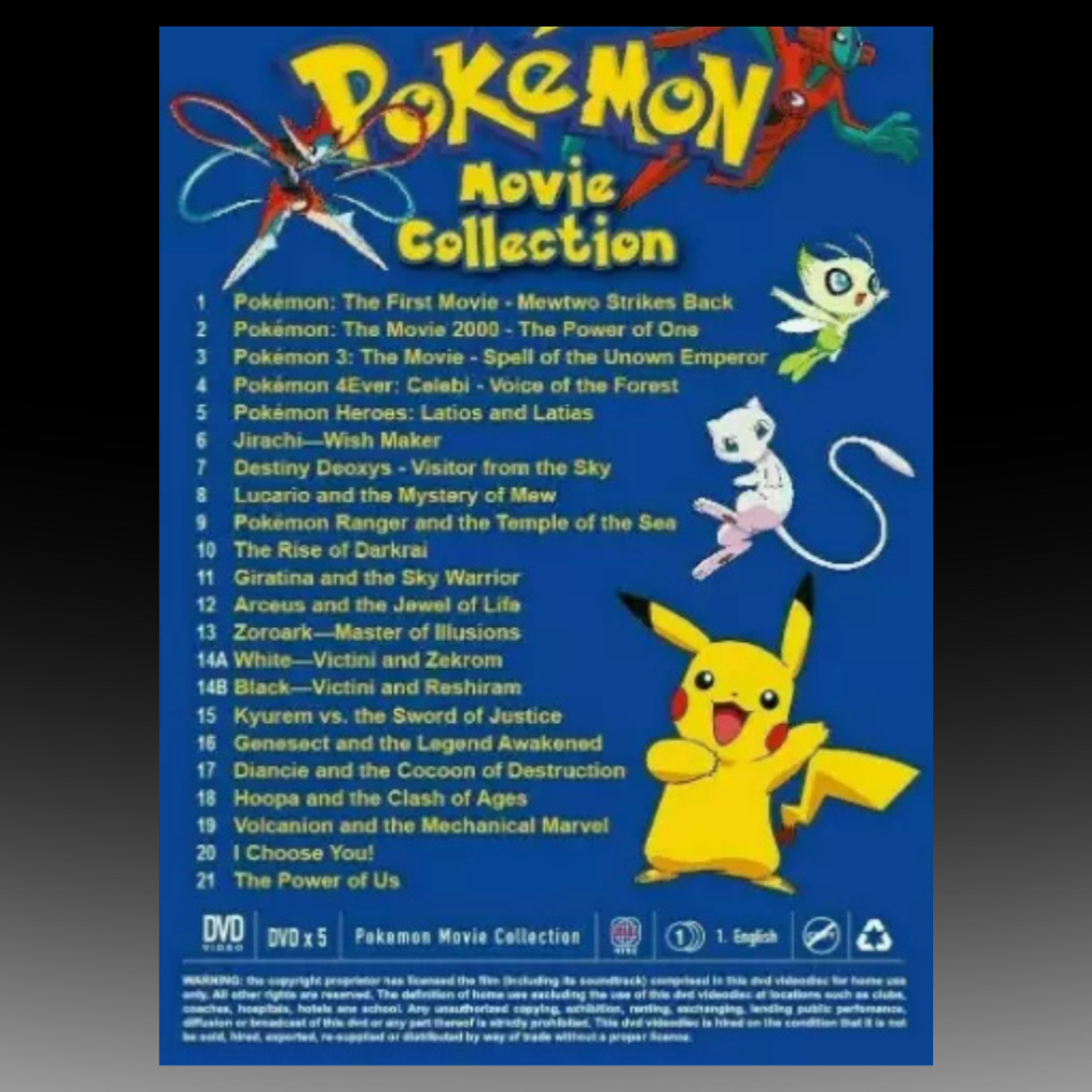 Pokemon 21 In 1 Movies Collection English Dubbed