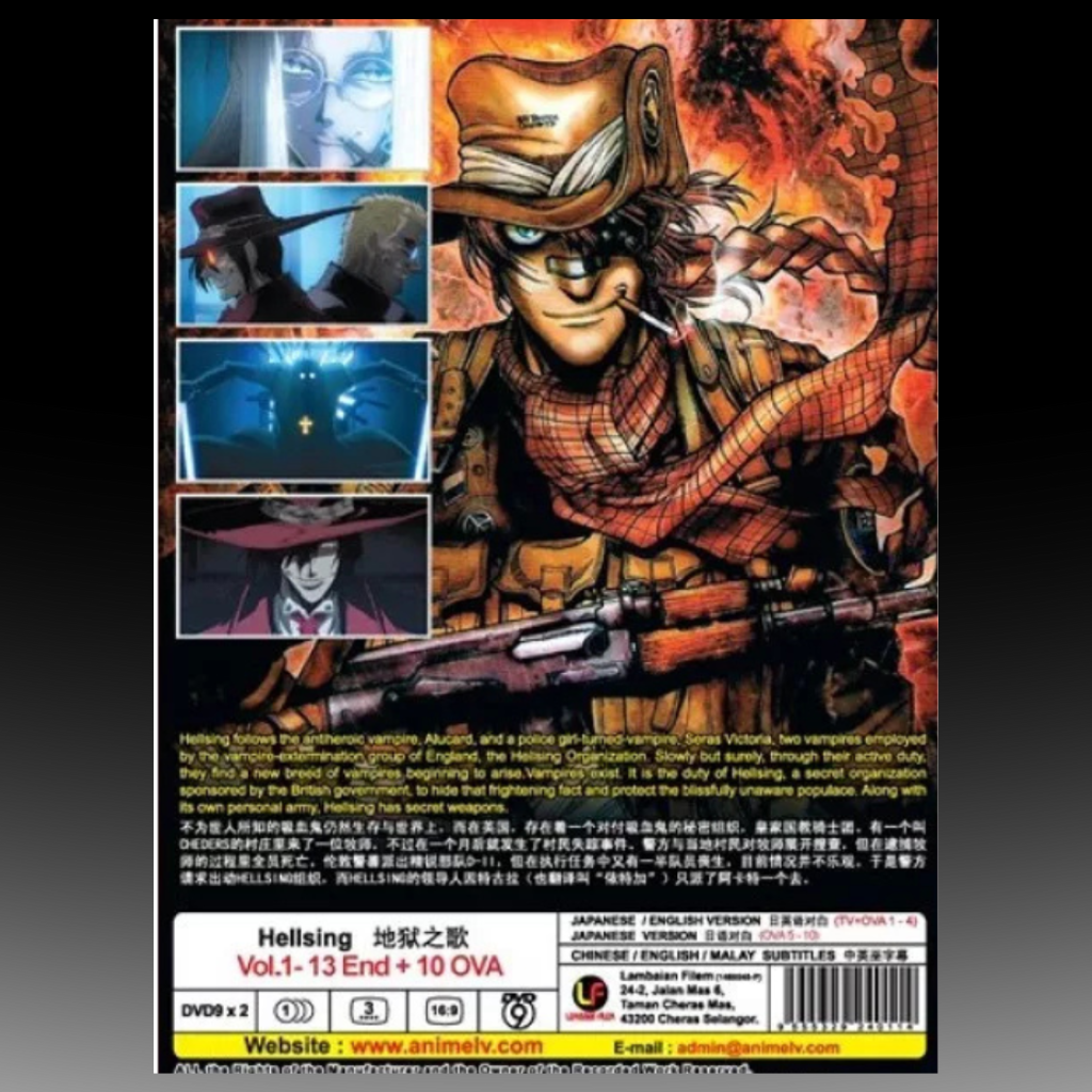 Hellsing Complete TV Series (1-13 End + 10 OVA) English Audio Dub