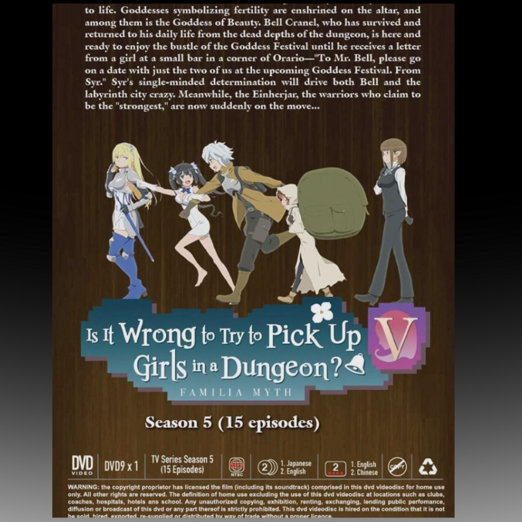 Is It Wrong To Try To Pick Up Girl In A Dungeon? Season 5 Vol.1-15 End English Dubbed