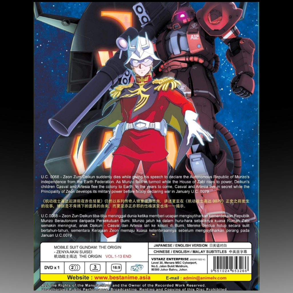 Mobile Suit Gundam The Origin Zenya Akai Suisei Vol.1-13 End