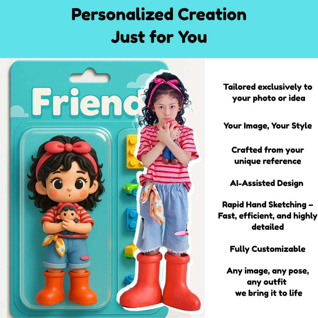 Custom Photo Handmade Blind Box Doll – Unique Birthday Gift for Boys & Girls 7CM
