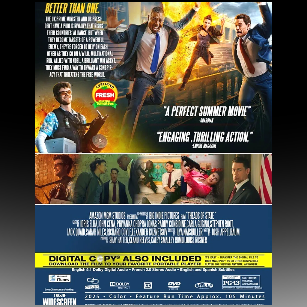 Heads of State 2025 DVD back cover
