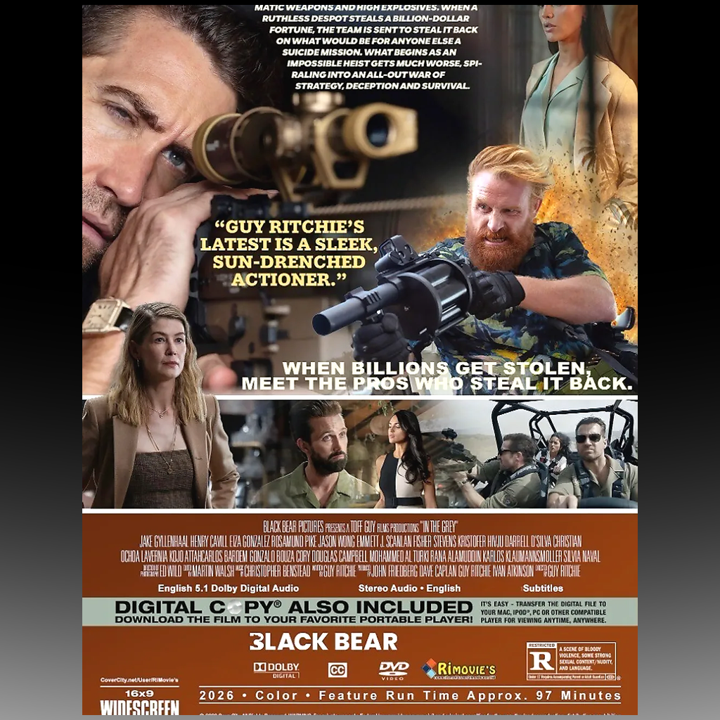 In the Grey (2025) DVD – Region Free, English Audio & Subtitles back cover