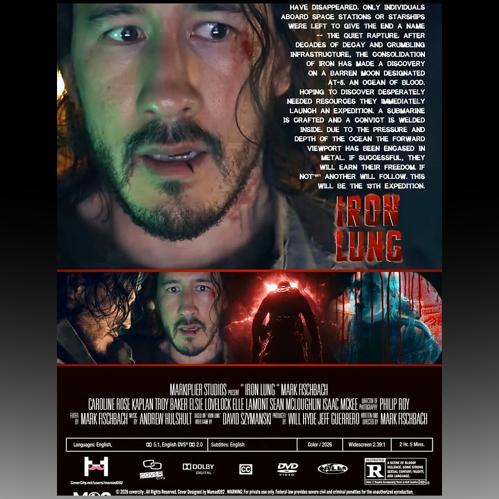 Iron Lung (2026) DVD – Region Free, English Audio & Subtitles back cover