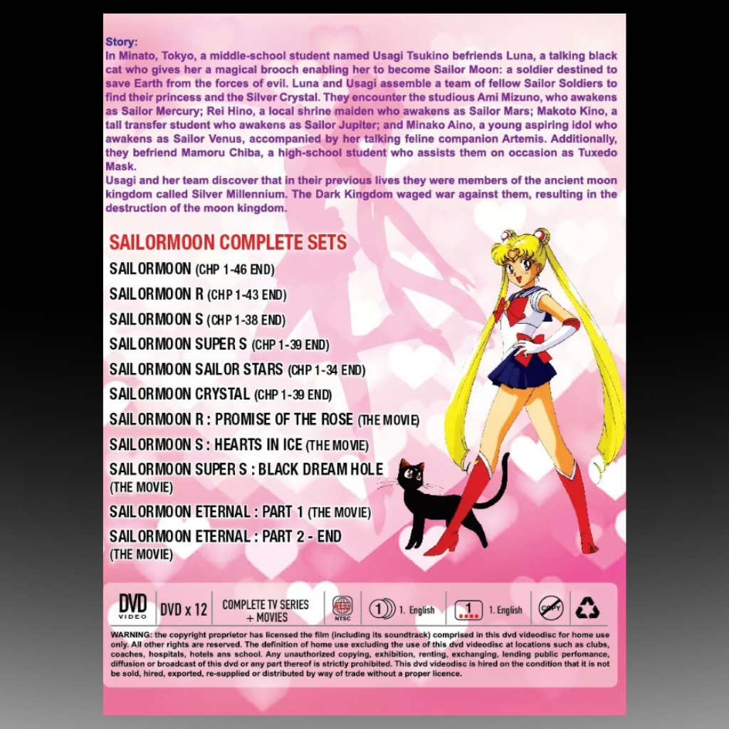 Sailor Moon Complete TV Series Vol.1-239 End + 5