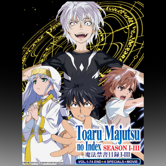 Toaru Majutsu No Index Season 1-3 Vol.1-74 End + 4 Specials + Movie