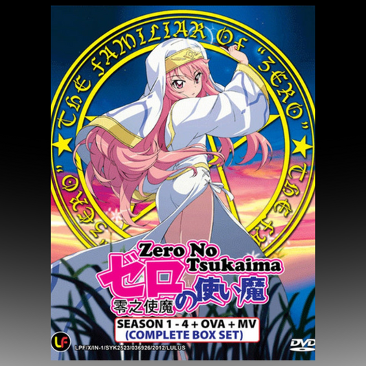 The Familiar of Zero Season 1-4 (Volume 1-49 End) + OVA + MV Complete Boxset English Subtitle