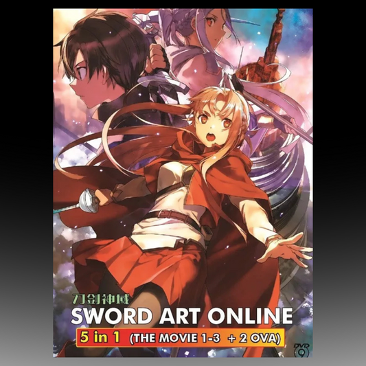Sword Art Online Movie Collection 5 in 1 (The Movie 1-3 + 2 OVA) DVD English Dub