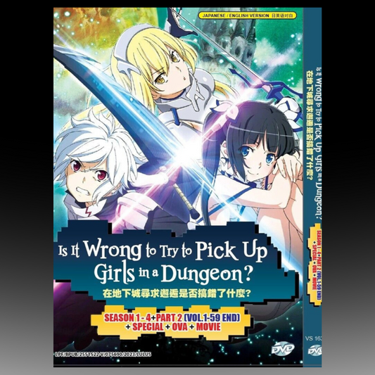 Is It Wrong to Try to Pick Up Girls in a Dungeon? Season 1-4 + Part 2 + SP + OVA + Movie