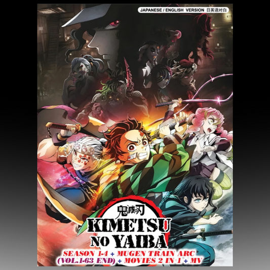 Kimetsu No Yaiba S1-4+Mugen Train ARC (Vol.1-63 End) + Movies 2 in 1 + MV