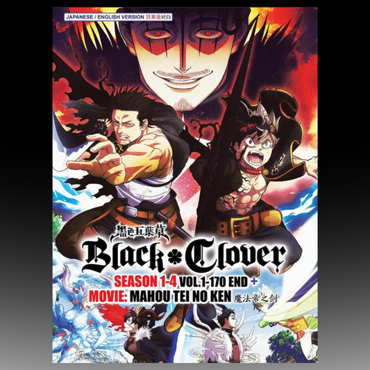 Black Clover S1-4 Vol.1-170 End+Movie: Mahou Tei No Ken