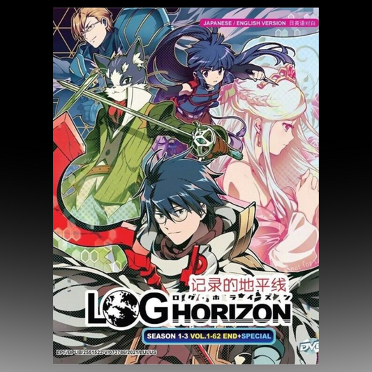 LOG Horizon Complete Series Season 1+2+3 (1-62 End) +Special (English) English Dubbed