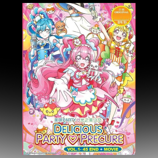 Delicious Party Pretty Precure (Vol.1-45 End And Movie) Complete Series Boxset English subtitle