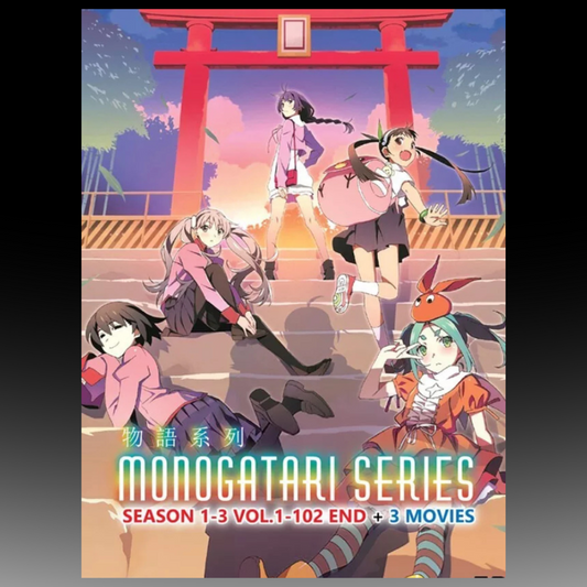 Monogatari Series Season 1-3 Vol.1-102 End + 3 Movies English Sub
