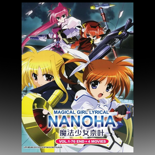 Mahou Shoujo Lyrical Nanoha (Vol.1-76 END + 4 Movies) DVD English Subtitle