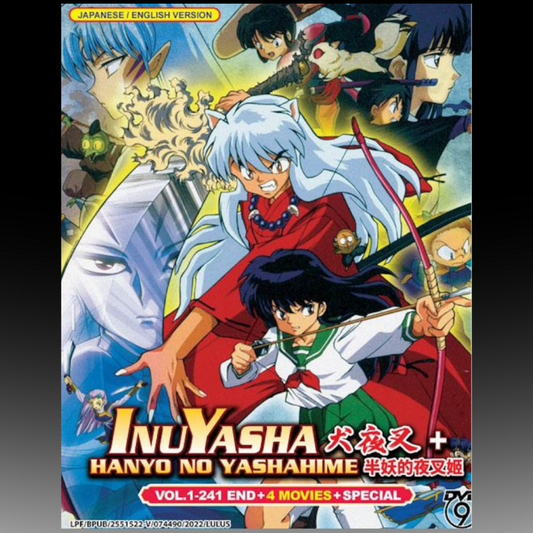 Inuyasha Vol.1-193 End + Hanyo No Yashahime Season 1-2 Vol.1-48 End + 4 Movie + Special English Version