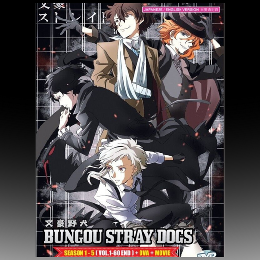 Bungo Stray Dogs Season 1+2+3+4+5 (1-60 End) +OVA +Movie English Dub