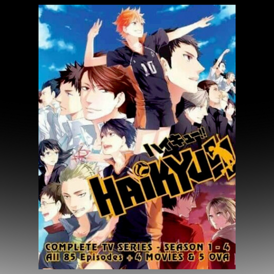 Haikyuu!! Season 1-4 + 4 Movie + OVA English Dubbed