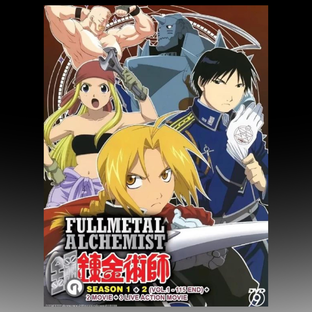 Fullmetal Alchemist TV Series Season 1+2 Vol.1-115 End + 2 Movie + 3 Live Movie