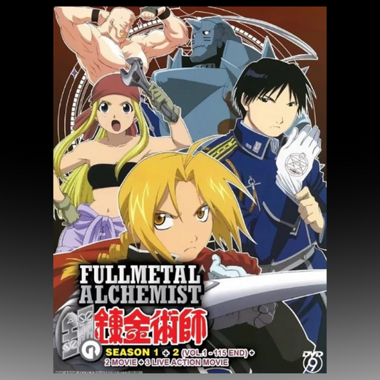 Fullmetal Alchemist TV Series Season 1+2 Vol.1-115 End + 2 Movie + 3 Live Movie