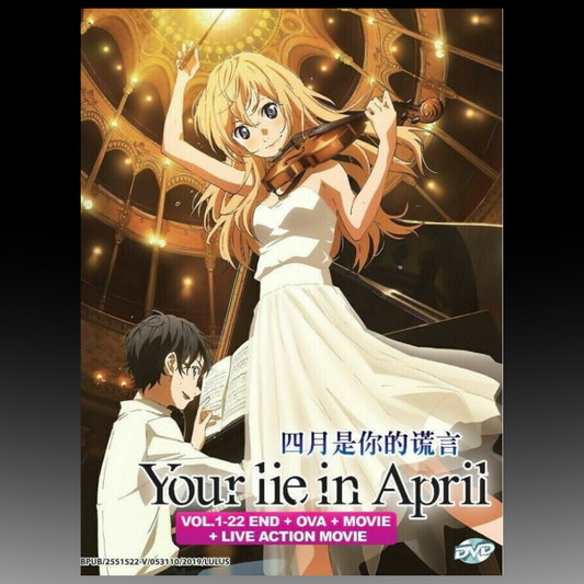 Your Lie In April (Episode 1-22 END) Complete Boxset Anime DVD English Dubbed