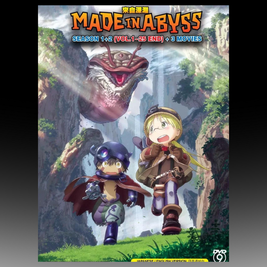 Made In Abyss Season 1+2 (Volume 1-25 End) +3 Movies Boxset English Dubbed