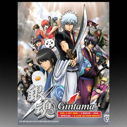 Gintama Complete Series Volume 1-367 + 3 Movie + OVA + 2 Live Action~ Dvd Complete Box Set