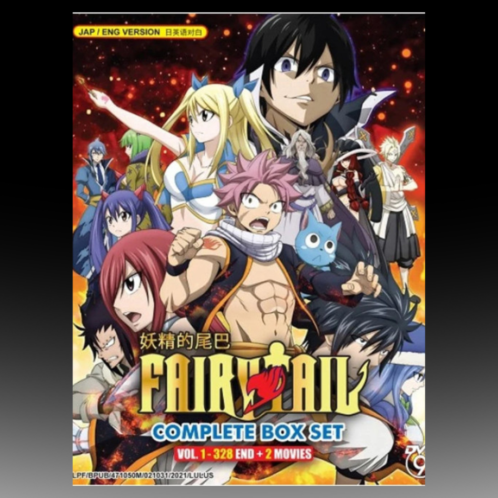 Fairy Tail TV Complete Series Box Set Epi. 1 - 328 end + 2 Movies