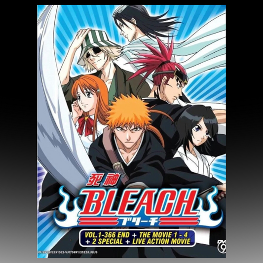 Bleached TV Series Vol.1-366 End + 4 Movie + 2SP + Live Action English Dubbed