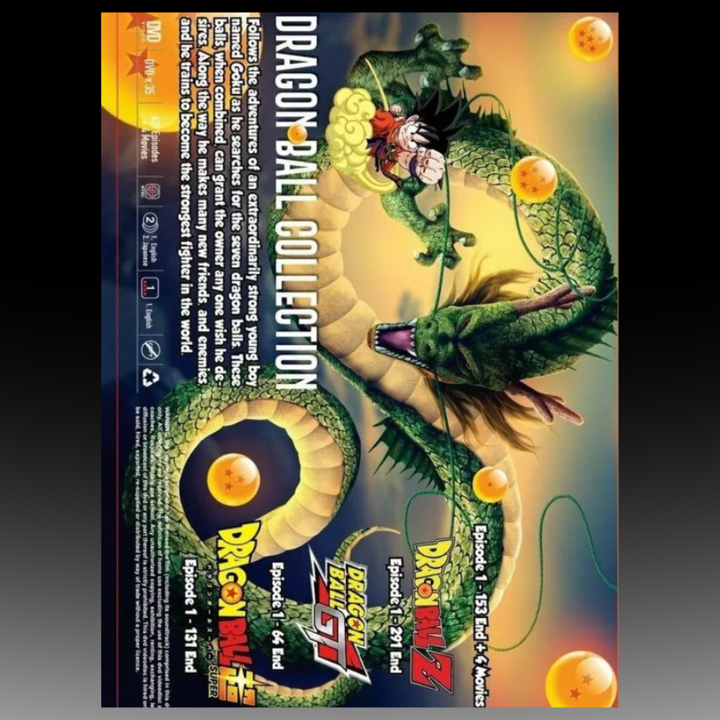 Dragon Ball Complete Collection (Z GT Super) (1-639 End) English Dub