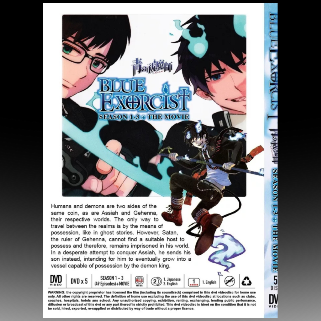 Blue Exorcist Complete TV Series Season 1-3 Vol.1-49 End + The Movie