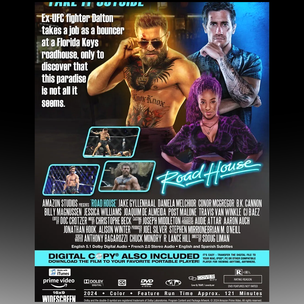 Road House 2024 DVD back cover