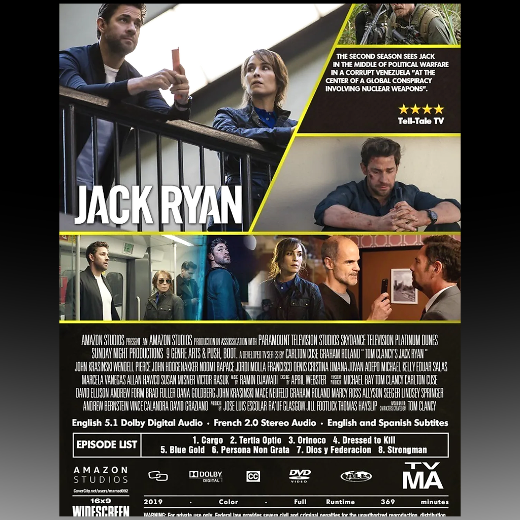 Tom Clancy’s Jack Ryan: Season 2 DVD – Complete Series, Region Free back cover