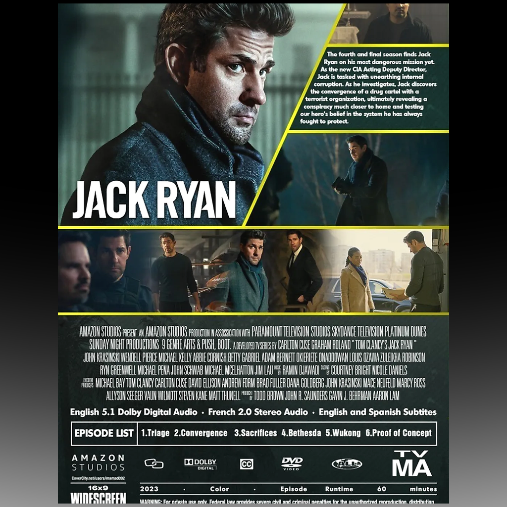 Tom Clancy’s Jack Ryan: Season 4 DVD – Complete Series, Region Free back cover