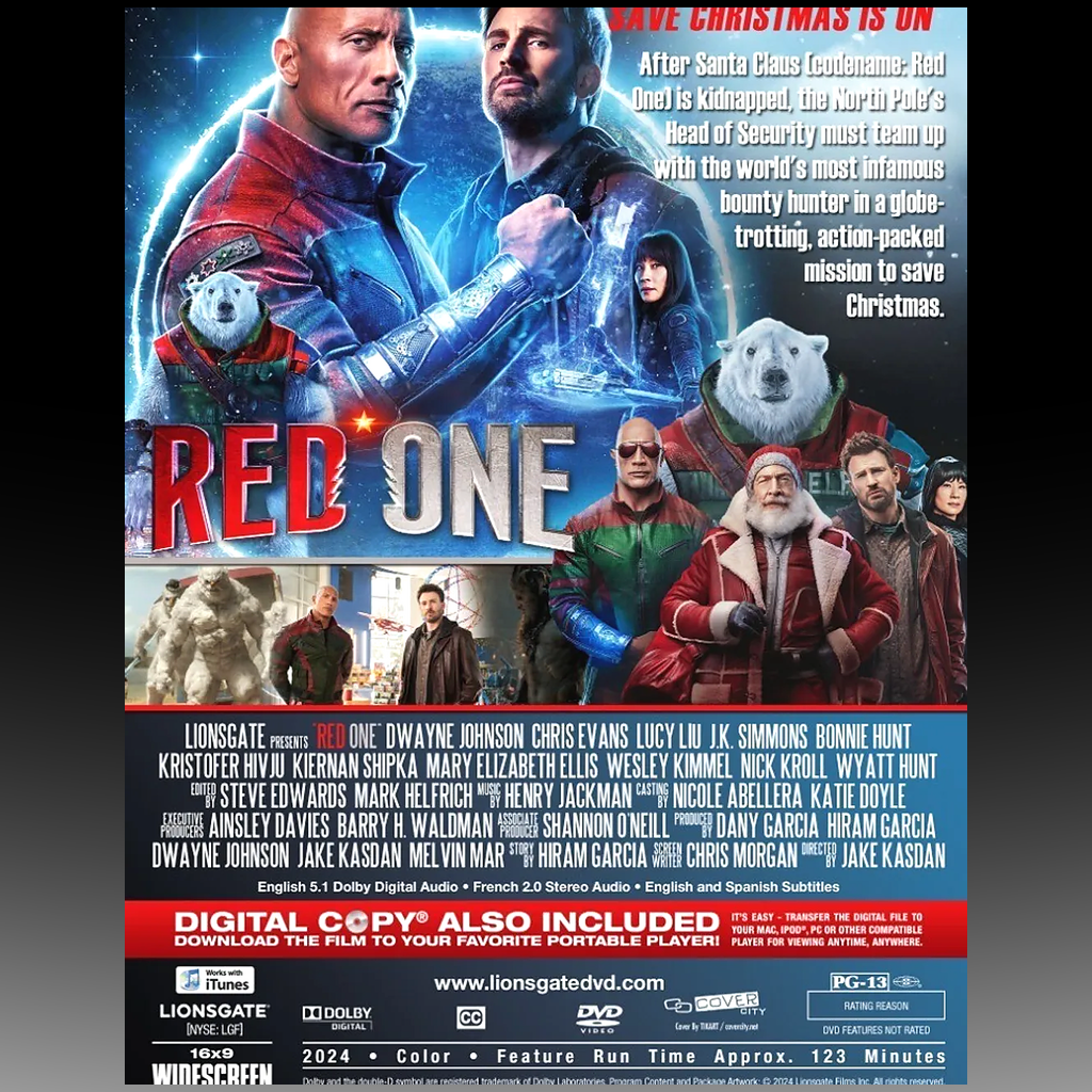 Red One 2024 DVD back cover