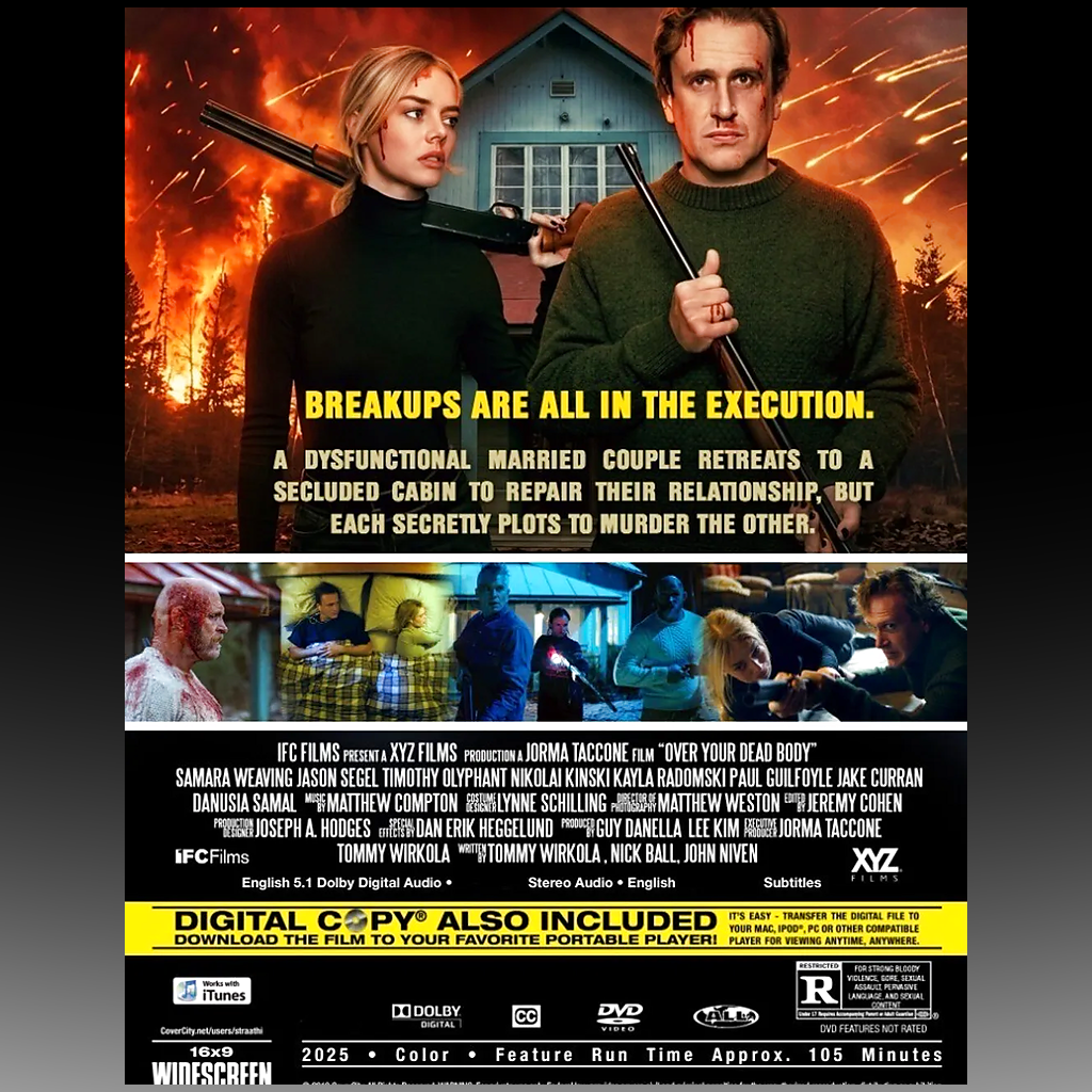 Over Your Dead Body (2025) DVD – Region Free, English Audio & Subtitles back cover