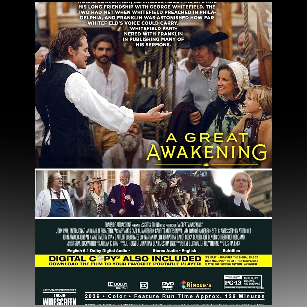 A Great Awakening (2026) DVD – Region Free, English Audio & Subtitles back cover