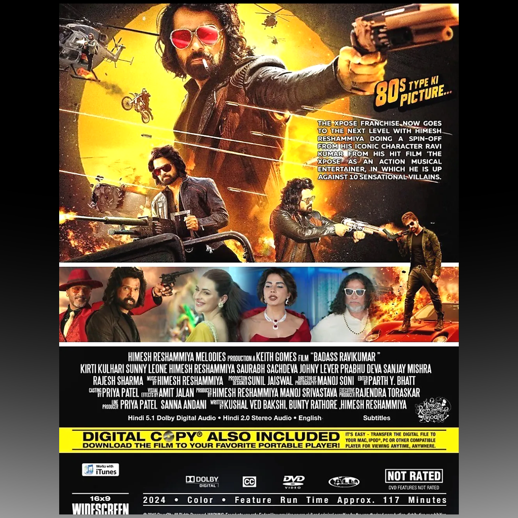 Badass Ravikumar (2025) DVD – Region Free, Hindi Audio & English Subtitles back cover