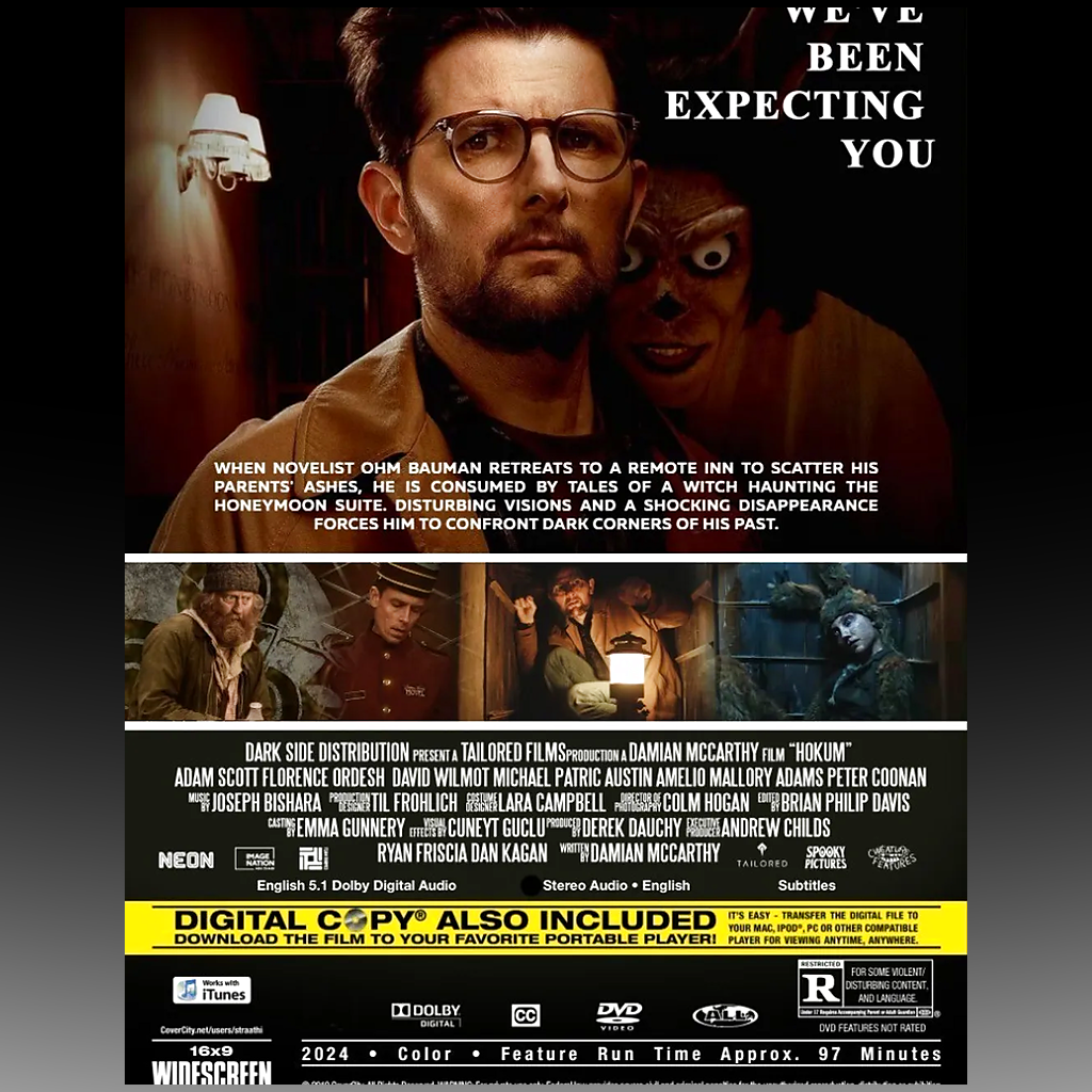Hokum (2024) DVD – Region Free, English Audio & Subtitles back cover
